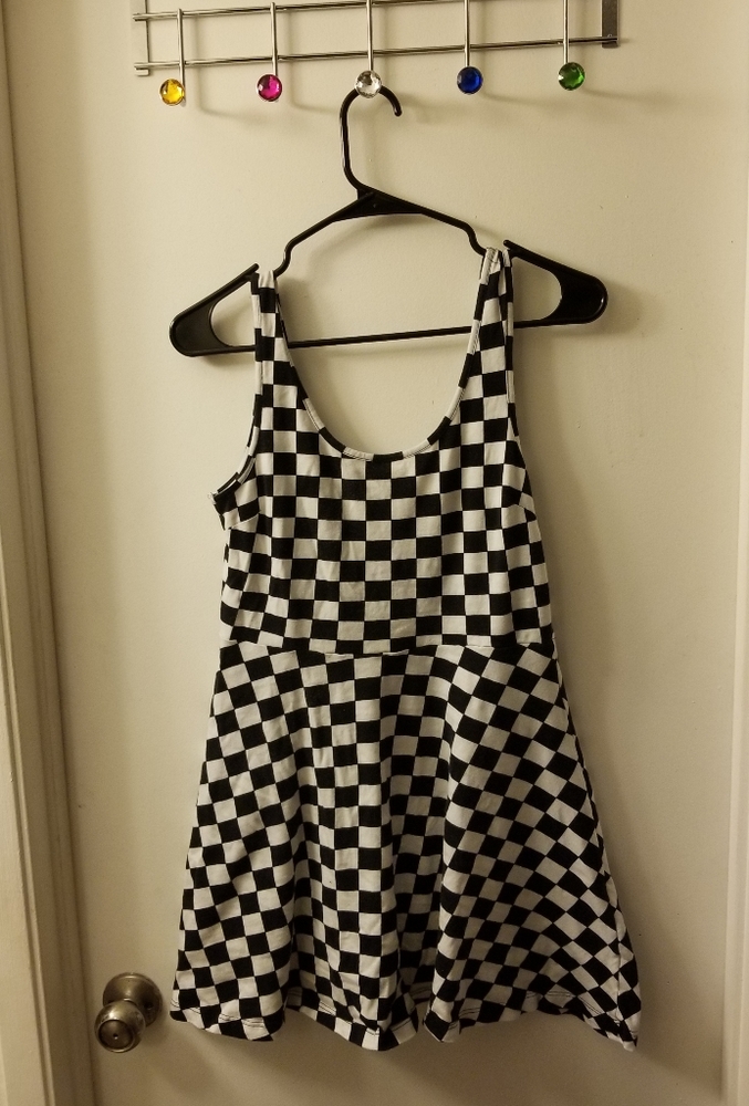 Checkered mini dress
